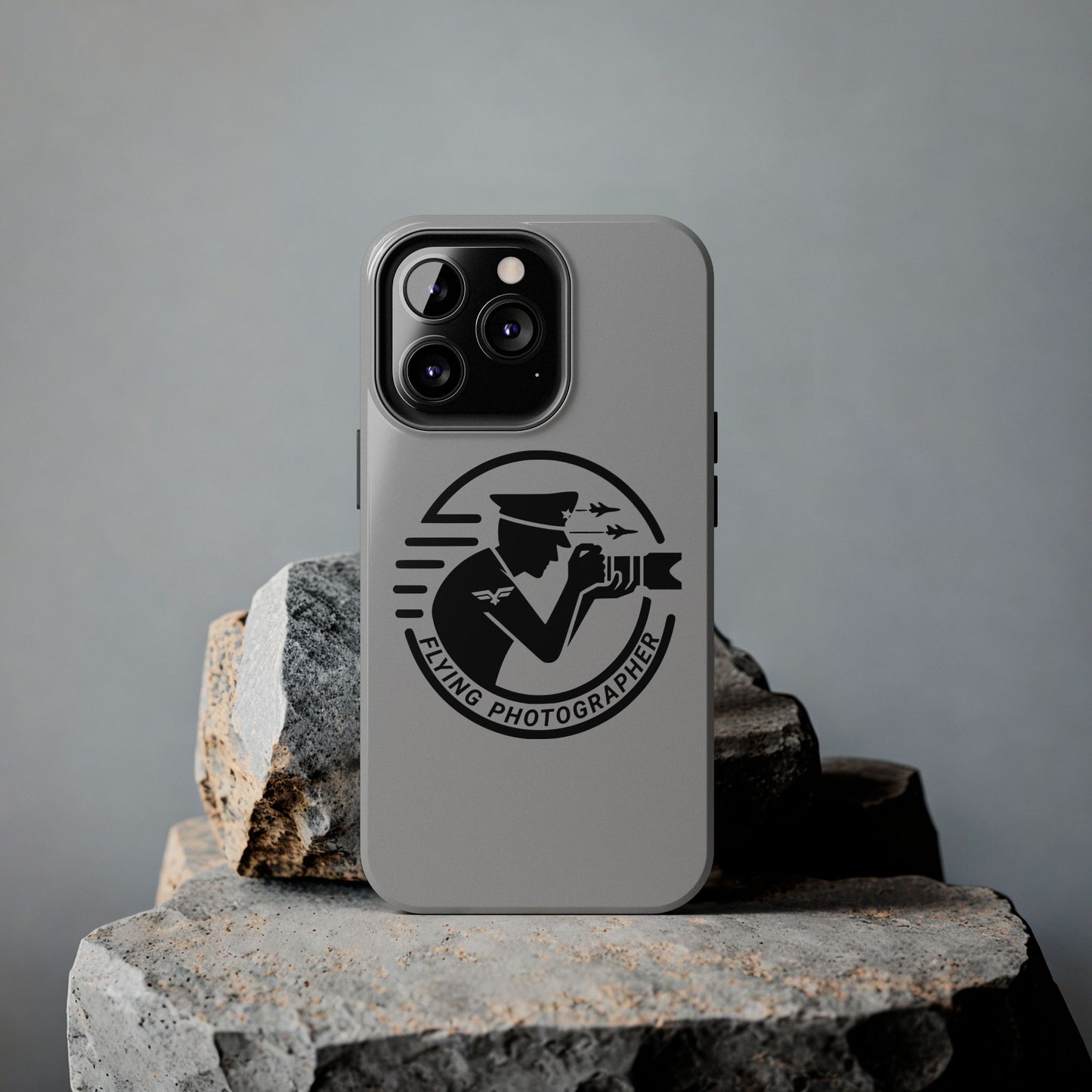 Flying Photographer Phone Case Gray