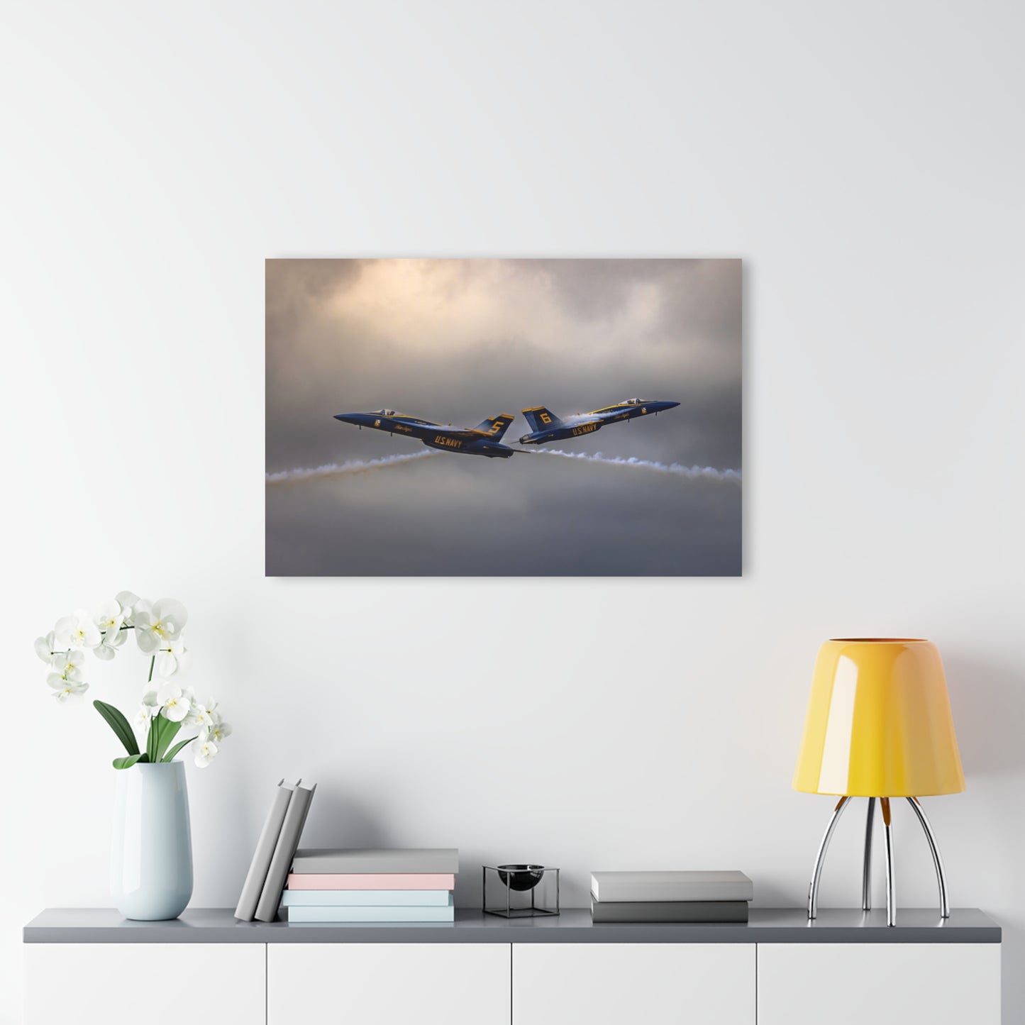 Acrylic Print - Blue Angels #5 and #6 High Speed Head to Head Pass