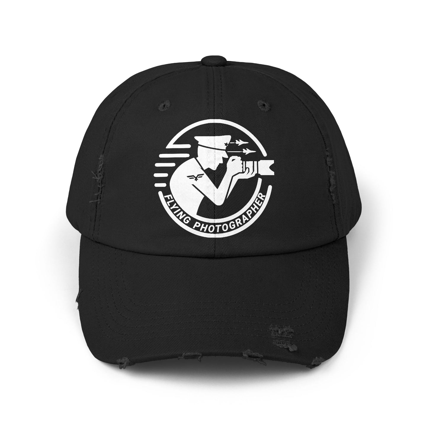 Flying Photographer Unisex Distressed Cap