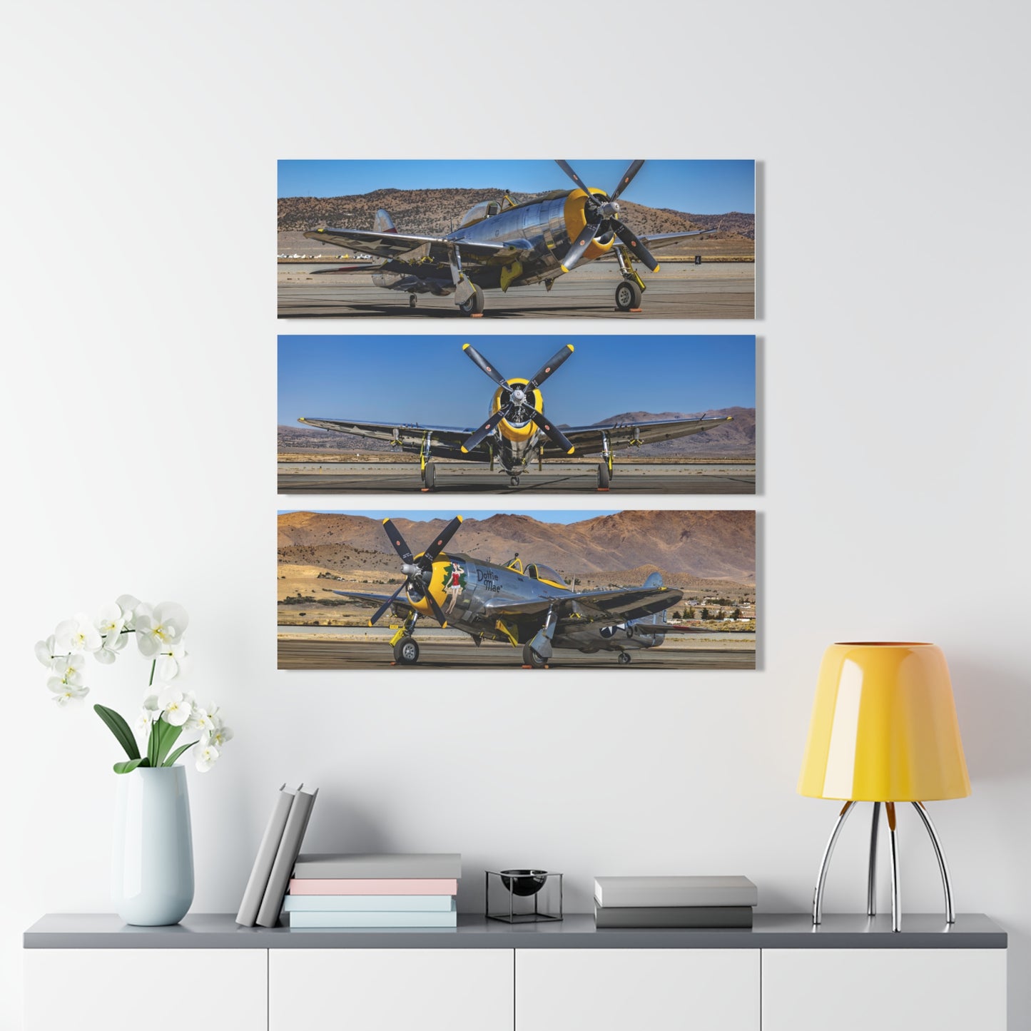 Acrylic Triptych Prints - P-47 Thunderbolt Warbird Collection