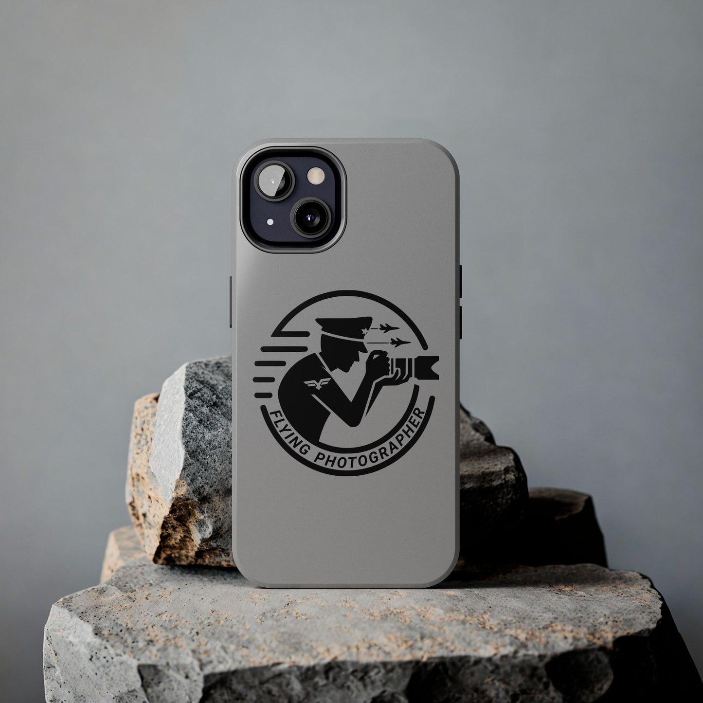 Flying Photographer Phone Case Gray