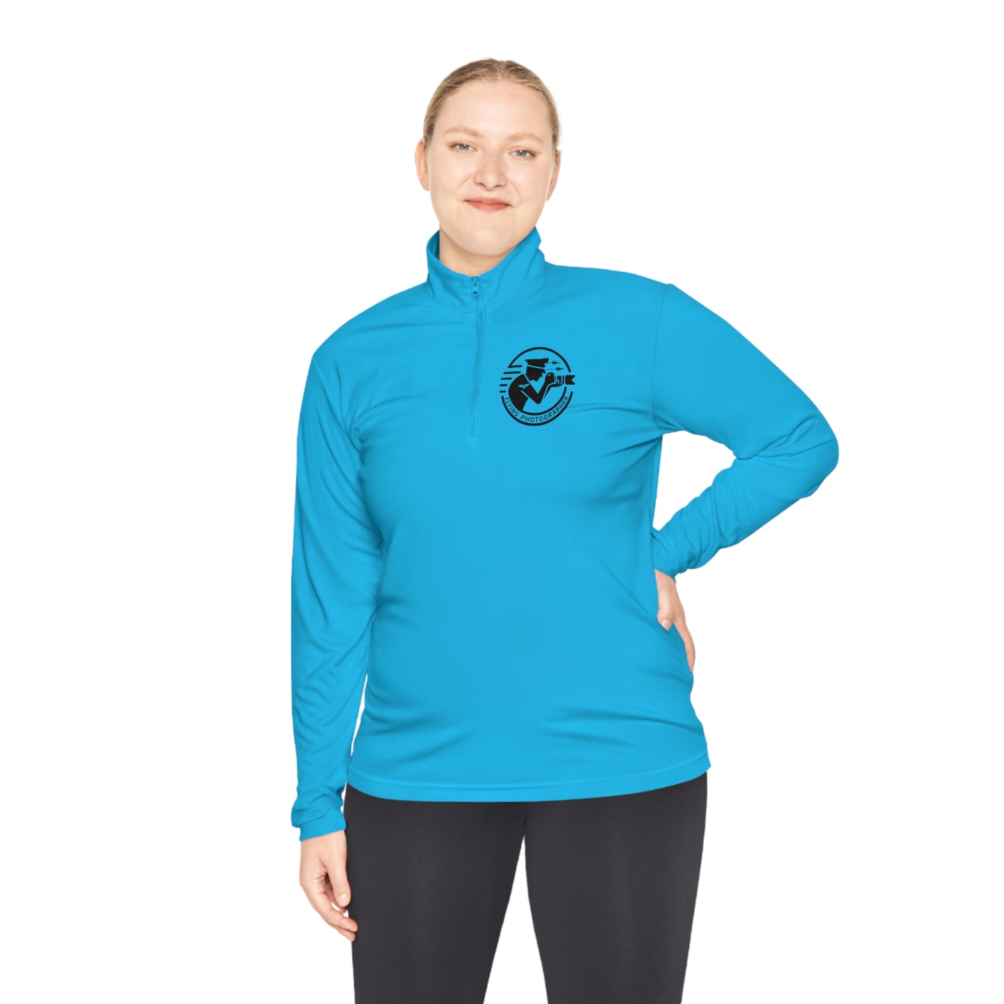 Unisex Quarter-Zip Pullover with Flying Photographer Logo