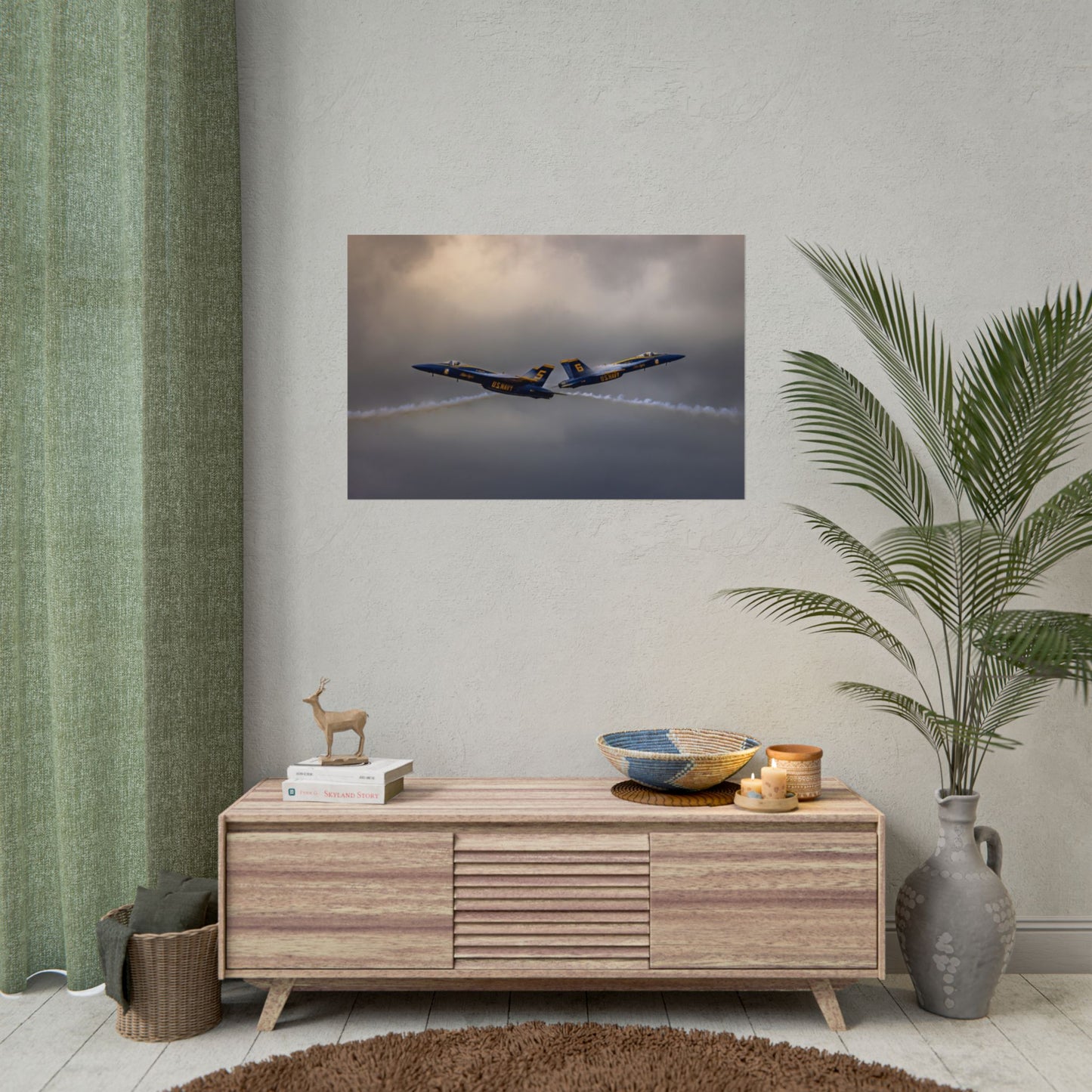 Poster Print - Blue Angels Head to Head Pass