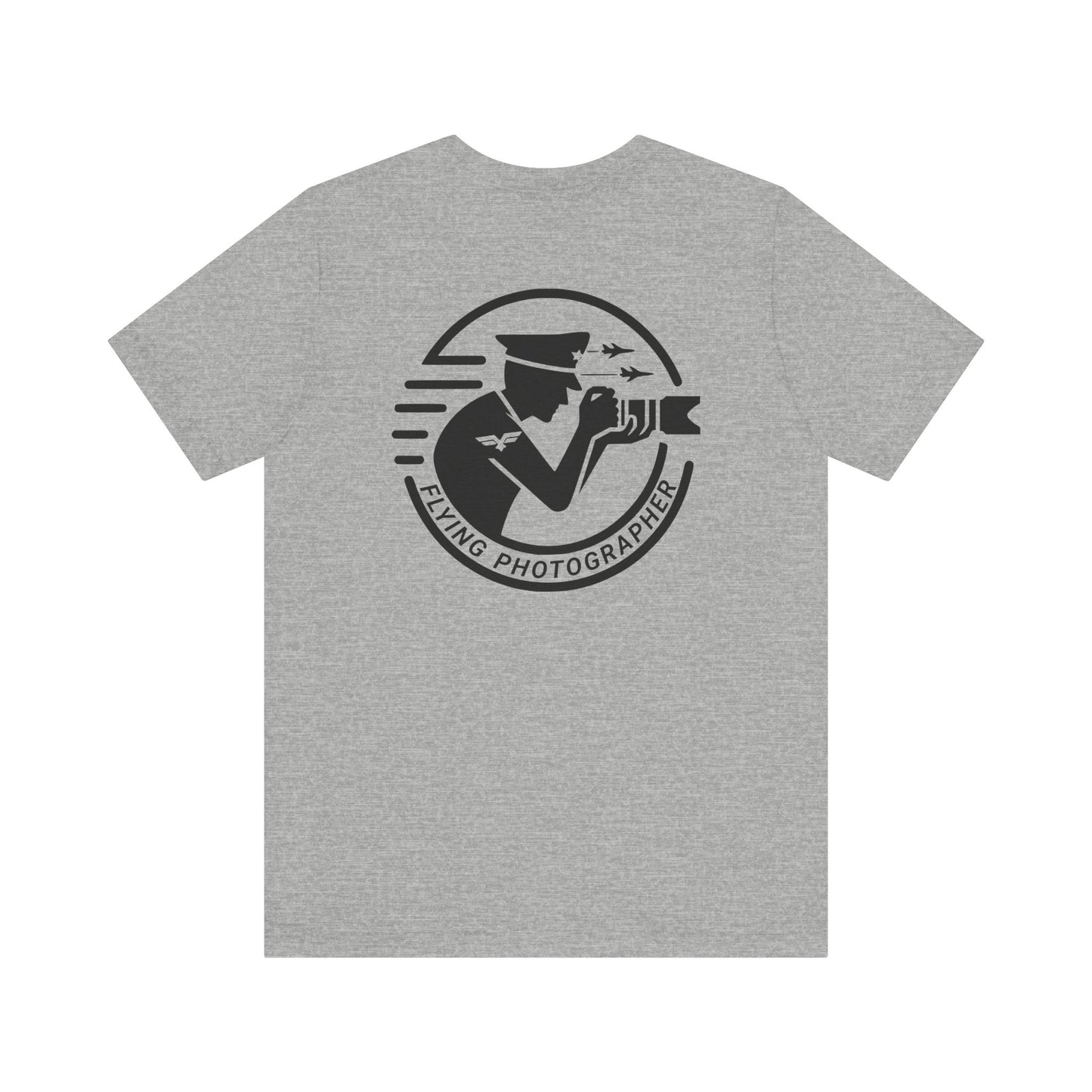 Flying Photographer Short Sleeve Tee Black Logo