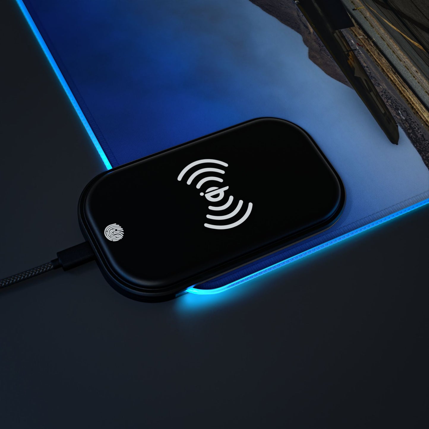 P-51 Mustang LED Mouse Pad with Wireless Charging
