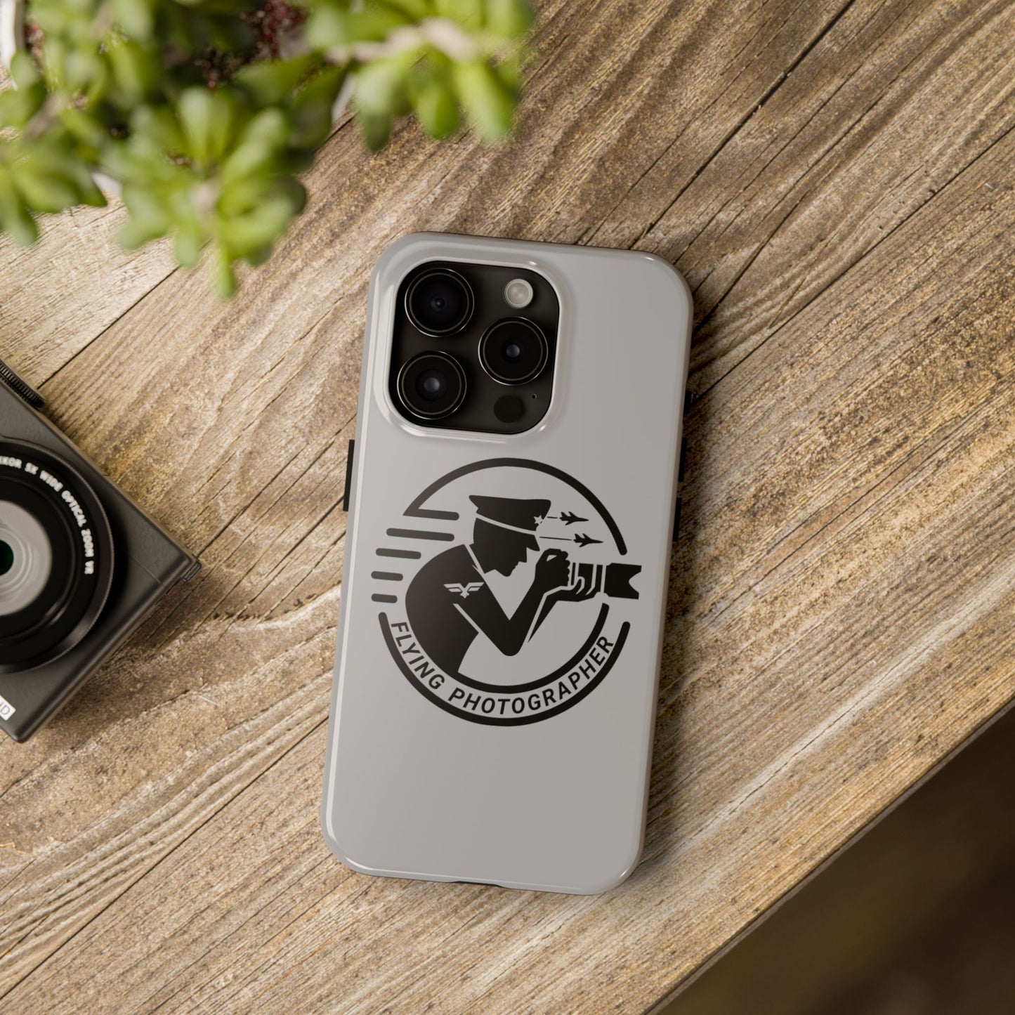 Flying Photographer Phone Case Gray