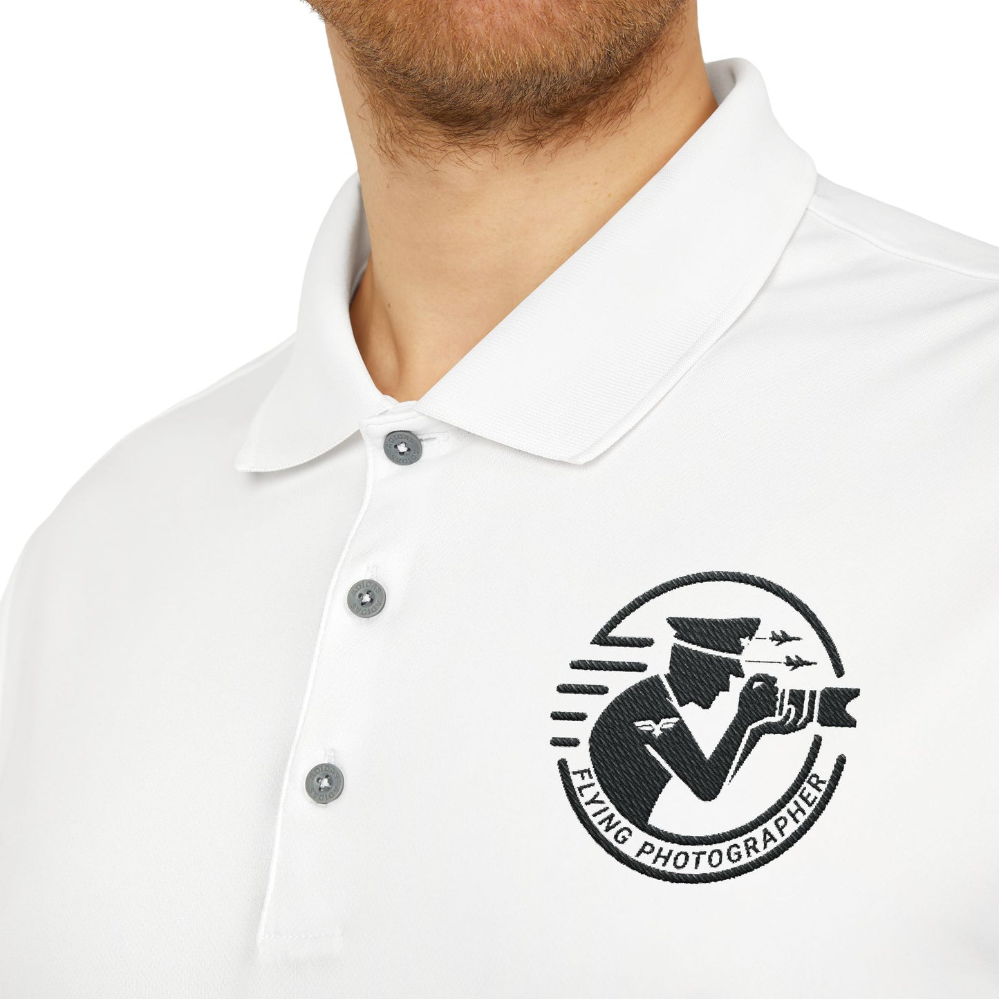 adidas Unisex Performance Polo Flying Photographer Logo  Shirt