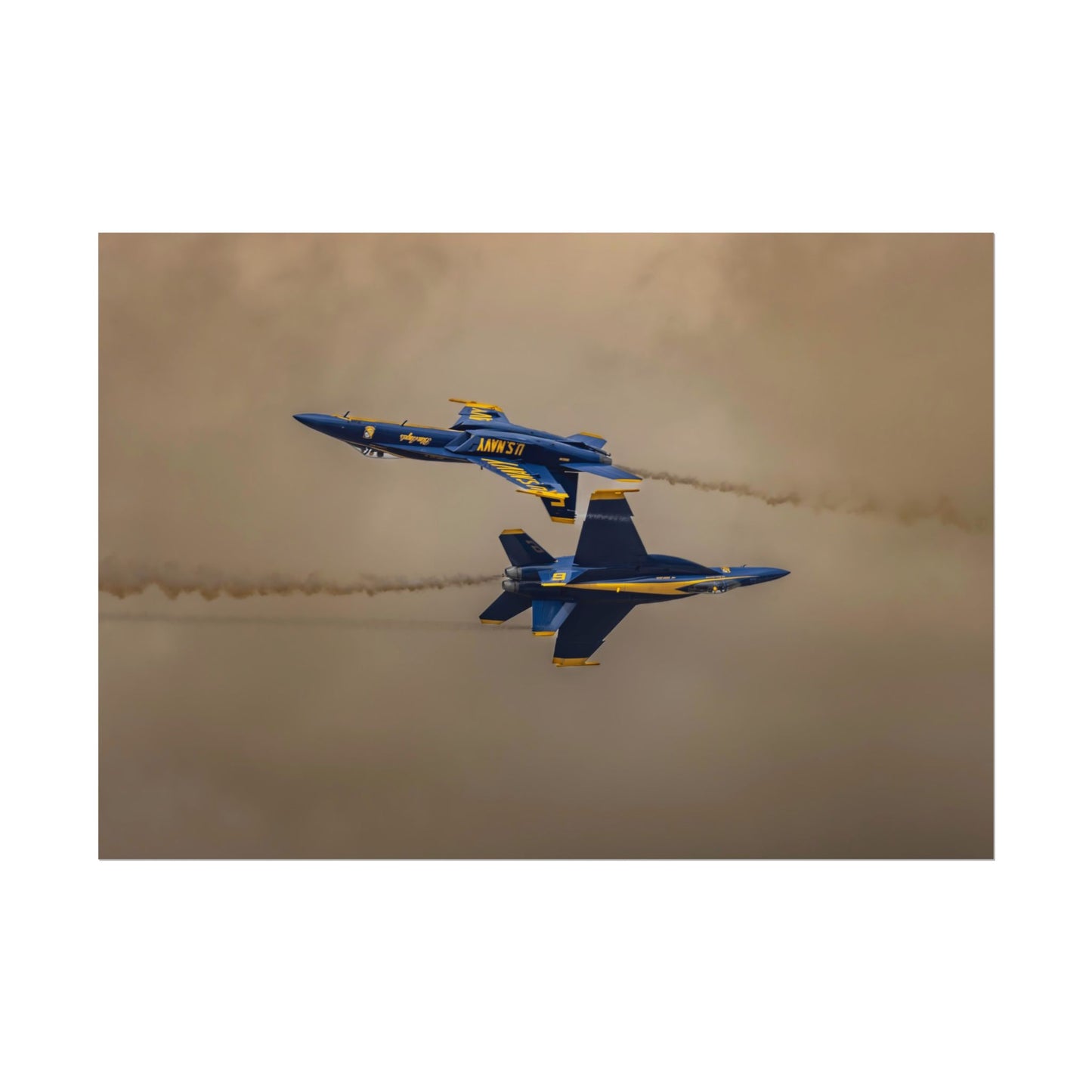 Poster Blue Angels F/A-18 Inverted Pass