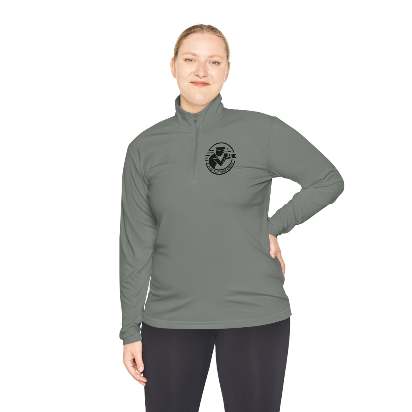 Unisex Quarter-Zip Pullover with Flying Photographer Logo