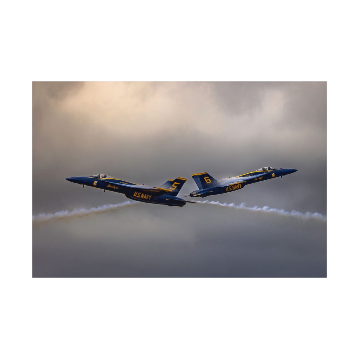 Poster Print - Blue Angels Head to Head Pass