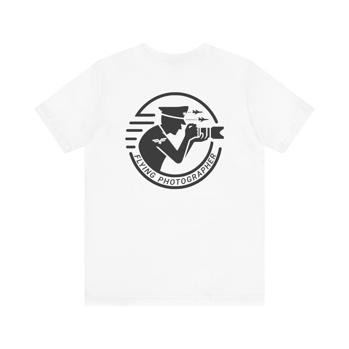 Flying Photographer Short Sleeve Tee Black Logo