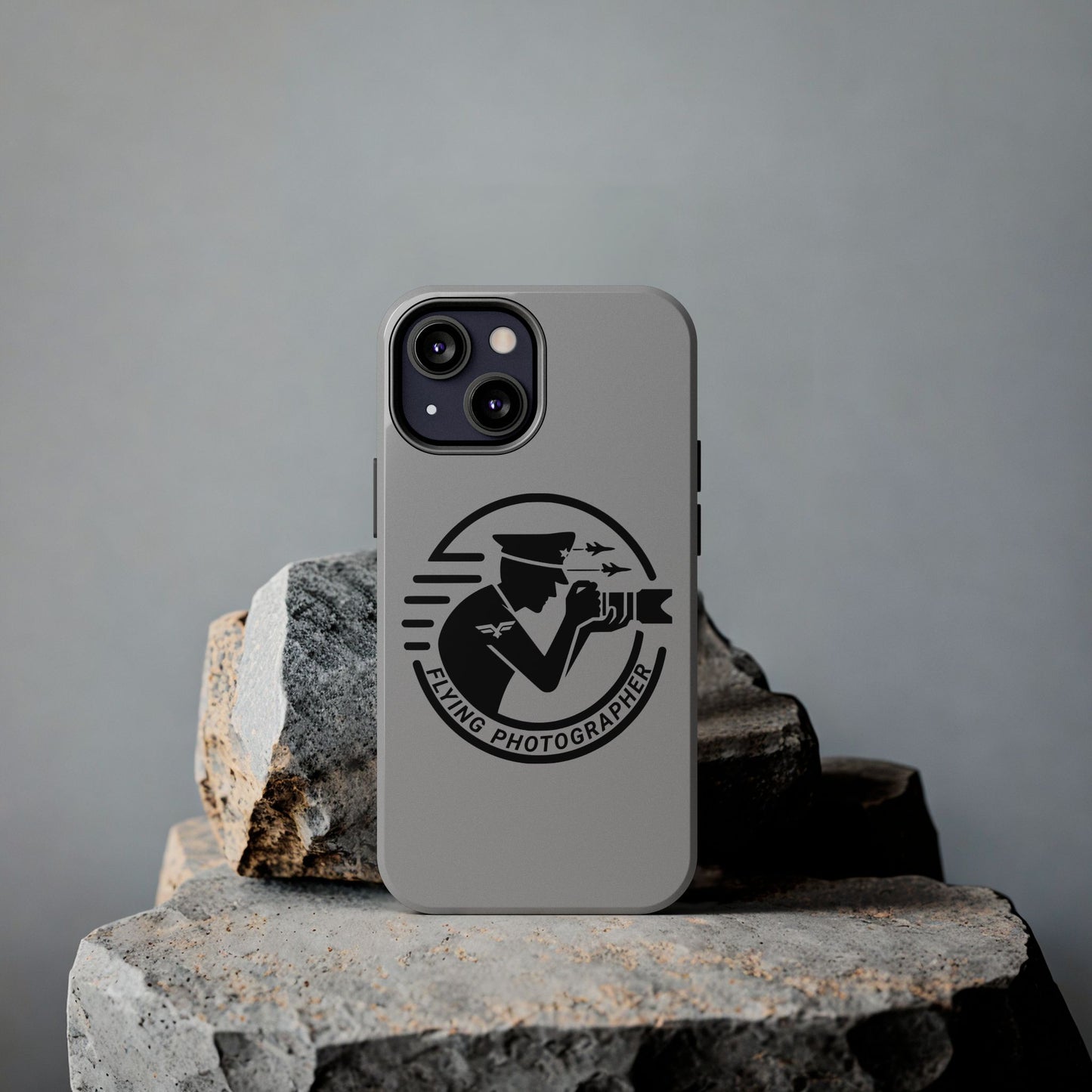 Flying Photographer Phone Case Gray