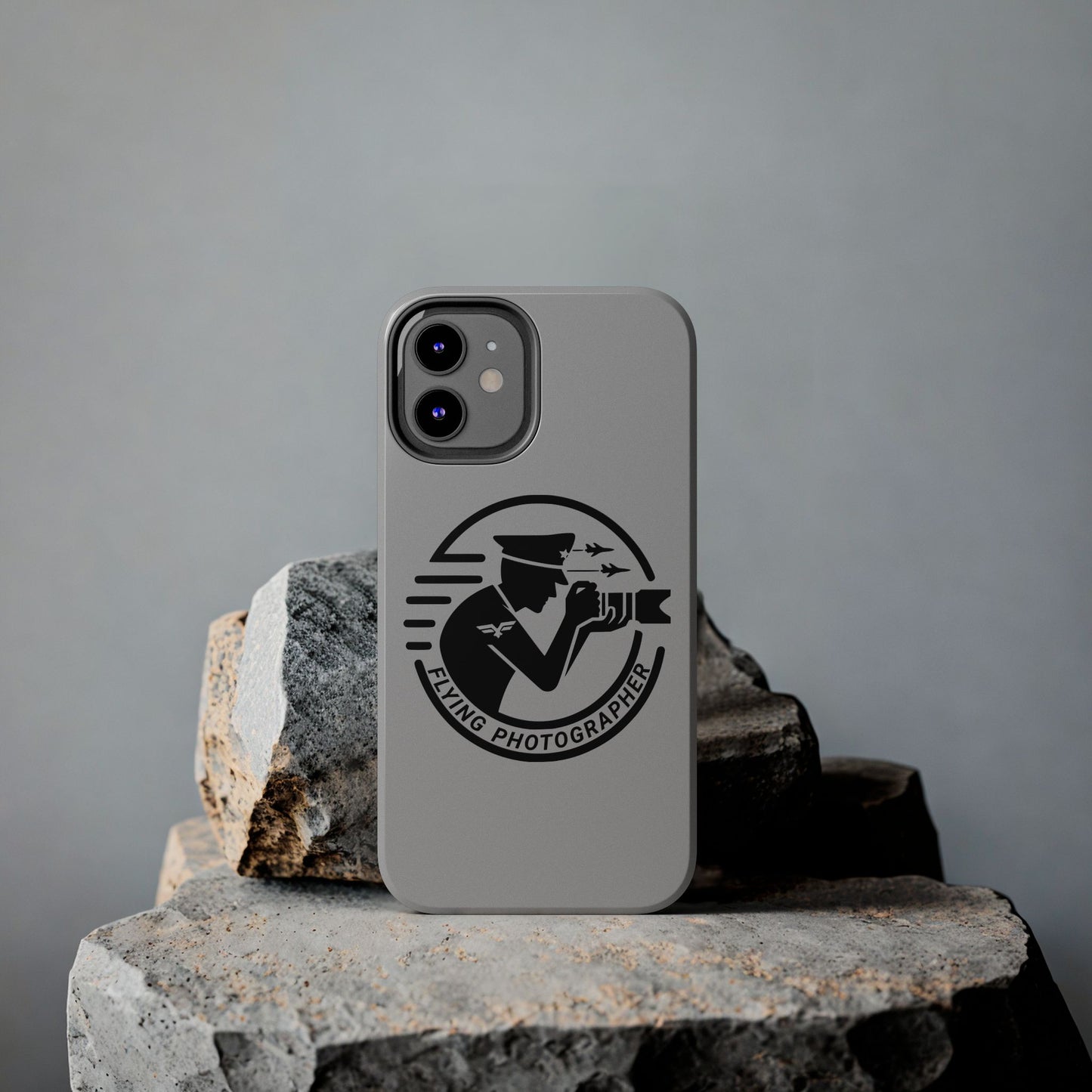 Flying Photographer Phone Case Gray