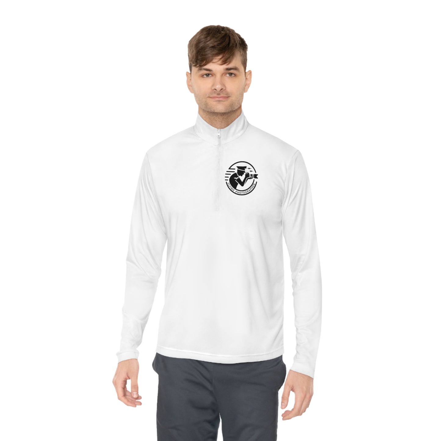 Unisex Quarter-Zip Pullover with Flying Photographer Logo