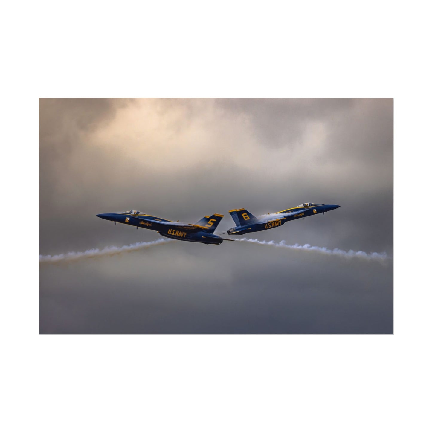 Poster Print - Blue Angels Head to Head Pass